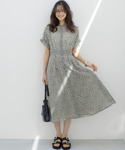 セール】ミニフラワープリント ワンピース（ワンピース）｜組曲