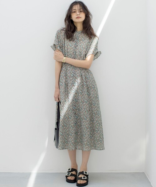 セール】ミニフラワープリント ワンピース（ワンピース）｜組曲