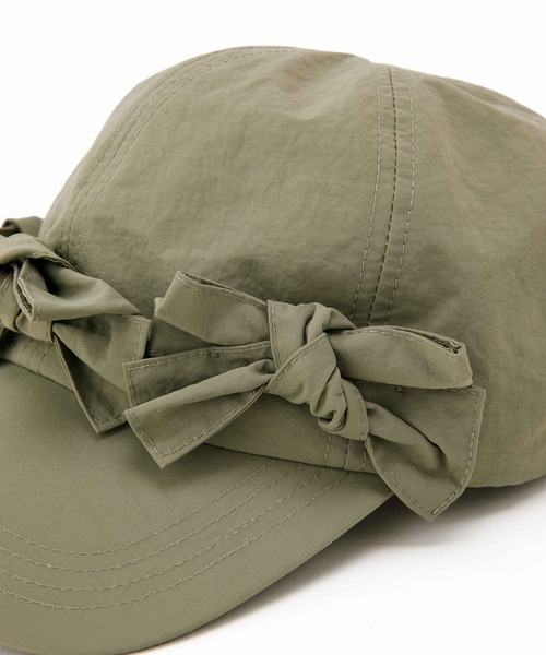 Casselini（キャセリーニ）の「Casselini(キャセリーニ)フロントリボンキャップ（キャップ・レディース・ブラック/カーキ/ピンク/ブルー/ドット/アイボリー・FREE）」の20枚目の写真