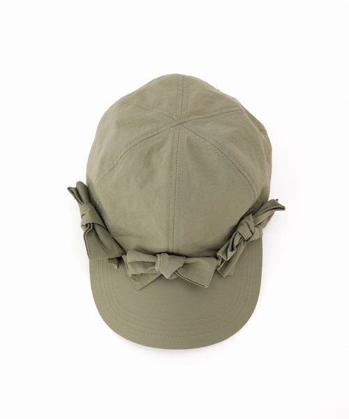 Casselini（キャセリーニ）の「Casselini(キャセリーニ)フロントリボンキャップ（キャップ・レディース・ブラック/カーキ/ピンク/ブルー/ドット/アイボリー・FREE）」の7枚目の写真