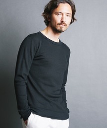 WOOL MILITARY WAFFLE KNITSAW C/N L/S:ウール ワッフル ニットソー クルーネック ロングスリーブ