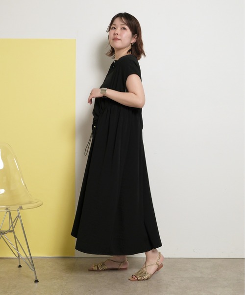 キャピタル　アシンメトリーワンピース シルクハブタエアシンメトリーワンピース