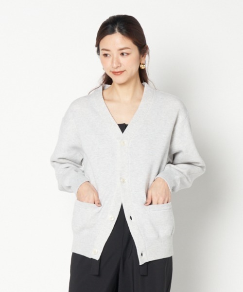 HELIOPOLE(エリオポール)の「J.J.Mercer V CARDIGAN(カーディガン/ボレロ・レディース・ライトグレー/ダークブラウン・FREE)」の2枚目の写真