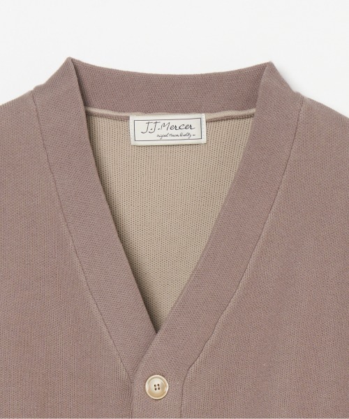 HELIOPOLE(エリオポール)の「J.J.Mercer V CARDIGAN(カーディガン/ボレロ・レディース・ライトグレー/ダークブラウン・FREE)」の6枚目の写真