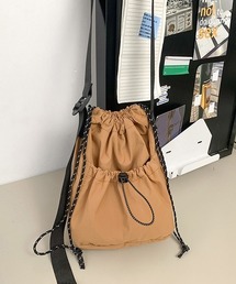 ナイロン巾着ミニショルダーバッグ