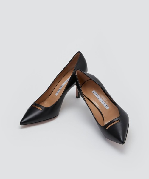 ANIMA アネッリ スムース パンプス 8.0cm BLACK（サンダル