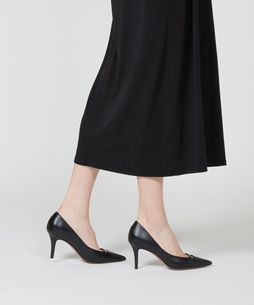 ANIMA アネッリ スムース パンプス 8.0cm BLACK（サンダル）｜PELLICO