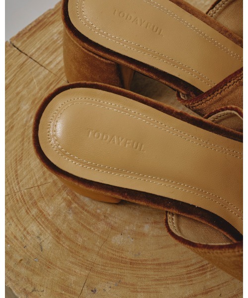 セール】Square Velour Sandals（サンダル）｜TODAYFUL