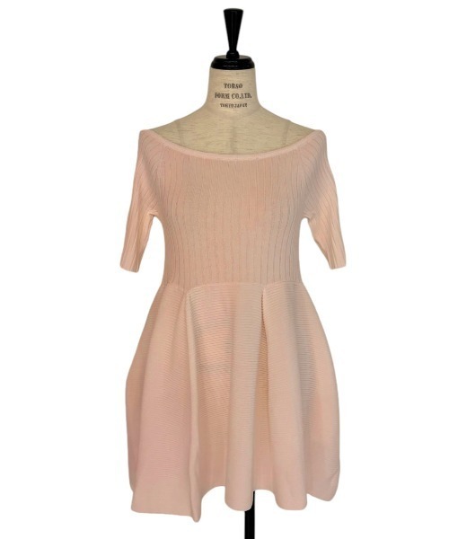 HONEY MI HONEY(ハニーミーハニー)の「boat neck rib knit tunic(チュニック・レディース・コーラル/ホワイト/ブラック・FREE)」の14枚目の写真