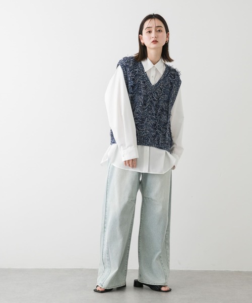 ▪️美品▪️DRESS ファン付きベスト セール】ミックスカラーフリンジベスト（ベスト）｜SENSE OF
