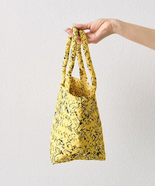 FEEL AND TASTE(フィールアンドテイスト)の「【FEEL AND TASTE(フィールアンドテイスト)】weaving minibucket Nylon/ミニバケットバッグ(トートバッグ・レディース・ブラック/ライトグレー/イエロー・FREE)」の11枚目の写真