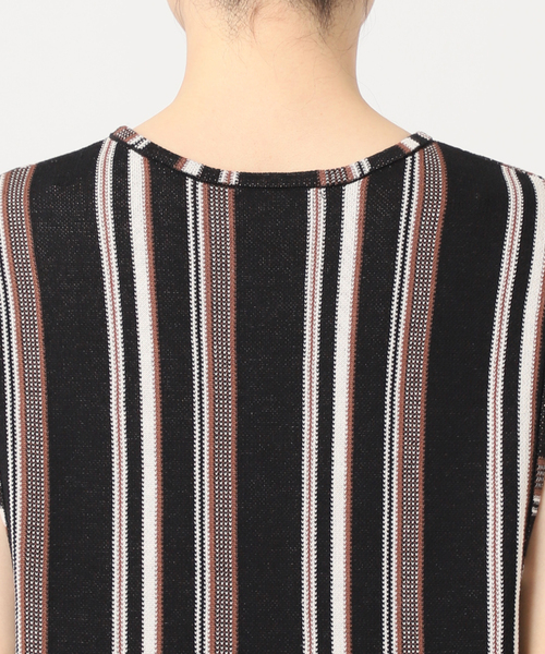 JOURNAL STANDARD（ジャーナルスタンダード）の「JQストライプワンピース（ワンピース・レディース・チャコールグレー/ブラック・FREE）」の11枚目の写真