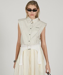 PRANK PROJECT | 【2025 Summer Pre-Order】ノースリチェックショートシャツ / Sleeveless Check Short Shirt(シャツ/ブラウス)