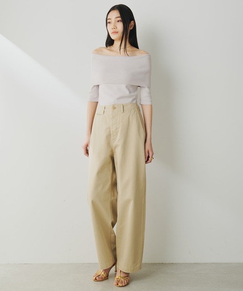 Whim Gazette（ウィムガゼット）の「バイオ加工チノパンツ（チノパンツ・レディース・ベージュ/ピンク/キャメル・38/36/34）」の20枚目の写真