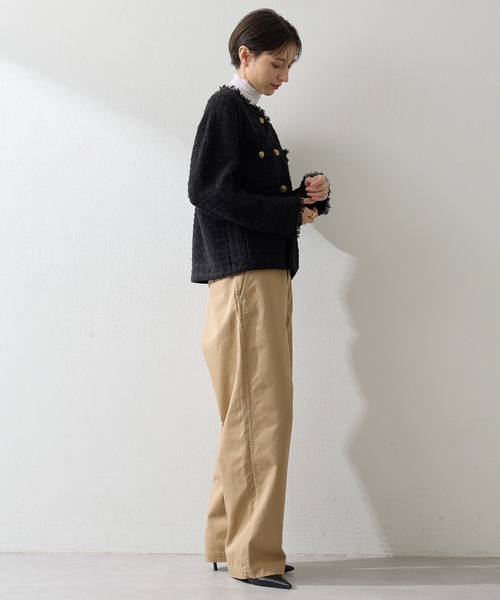 Whim Gazzete新品タグ付き　バイオ加工　チノパンツ　ベージュ　36 Whim Gazzete新品タグ付きバイオ加工チノパンツベージュ36