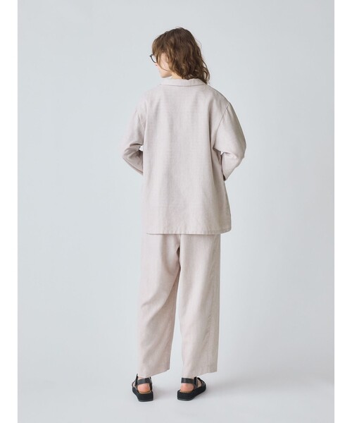 MidiUmi（ミディウミ）の「MidiUmi ノーザンリネンシャツジャケット（ダウンジャケット/コート・レディース・グレー/ネイビー・FREE）」の13枚目の写真