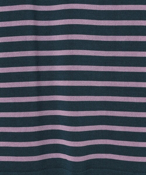 Camoshita(カモシタ)の「<Yonetomi for Camoshit> シルク ボートネック ボーダーニット(ニット/セーター・メンズ・ダークグリーン/ブラック/ネイビー・2/3/4)」の7枚目の写真