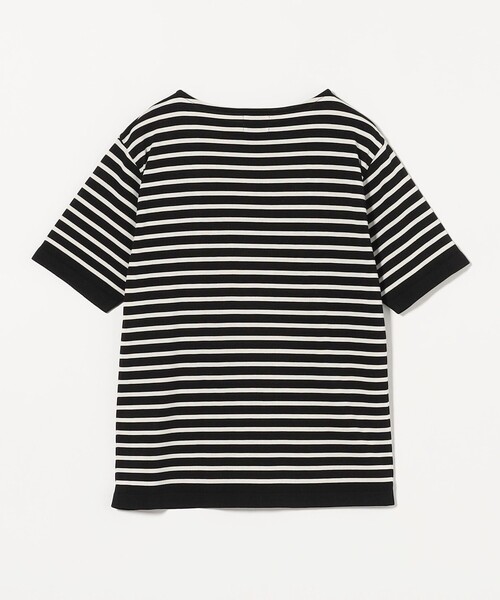 Camoshita(カモシタ)の「<Yonetomi for Camoshit> シルク ボートネック ボーダーニット(ニット/セーター・メンズ・ダークグリーン/ブラック/ネイビー・2/3/4)」の11枚目の写真