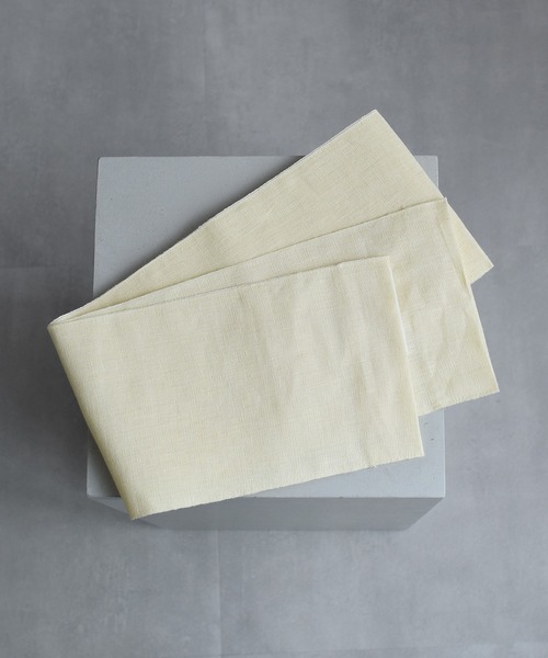 帯単品 本麻小袋帯 utatane クリーム