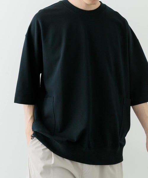 ITEMS URBANRESEARCH（アイテムズ アーバンリサーチ）の「サイドストレージ半袖ポンチTops（Tシャツ/カットソー・メンズ・カーキ/ダークグレー/ベージュ/ブラック・MEDIUM/LARGE）」の10枚目の写真