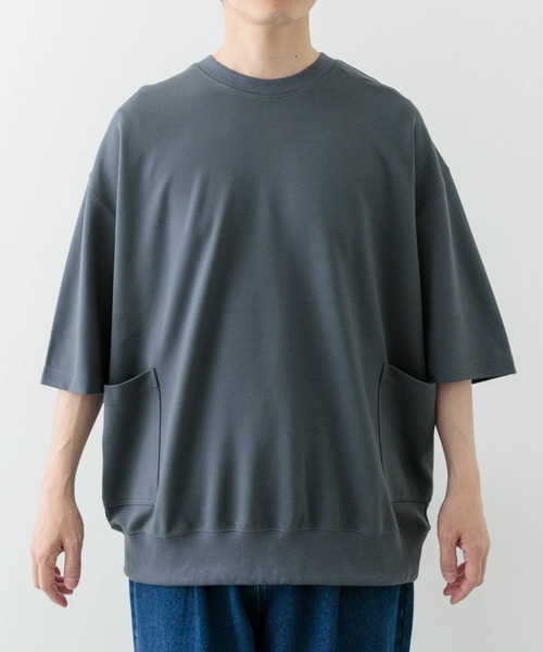 ITEMS URBANRESEARCH（アイテムズ アーバンリサーチ）の「サイドストレージ半袖ポンチTops（Tシャツ/カットソー・メンズ・カーキ/ダークグレー/ベージュ/ブラック・MEDIUM/LARGE）」の22枚目の写真