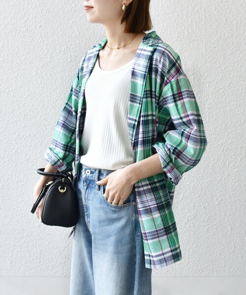VAN マドラスチェック柄 　テーラードジャケット　春夏用　L 美品　最終値下‼︎ 89xinyu-001-s1.jpg