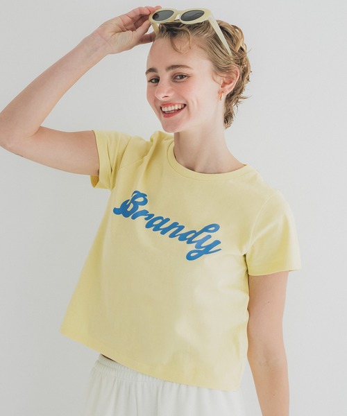 coca（coca）（コカ）の「OE天竺コンパクトロゴプリントTシャツ（Tシャツ/カットソー・レディース・ホワイト/ライトブルー/グレー/イエロー・S/L/M）」の4枚目の写真