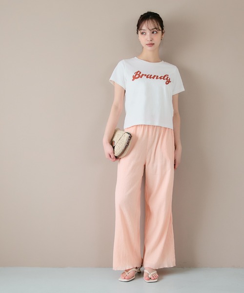 coca（coca）（コカ）の「OE天竺コンパクトロゴプリントTシャツ（Tシャツ/カットソー・レディース・ホワイト/ライトブルー/グレー/イエロー・S/L/M）」の18枚目の写真