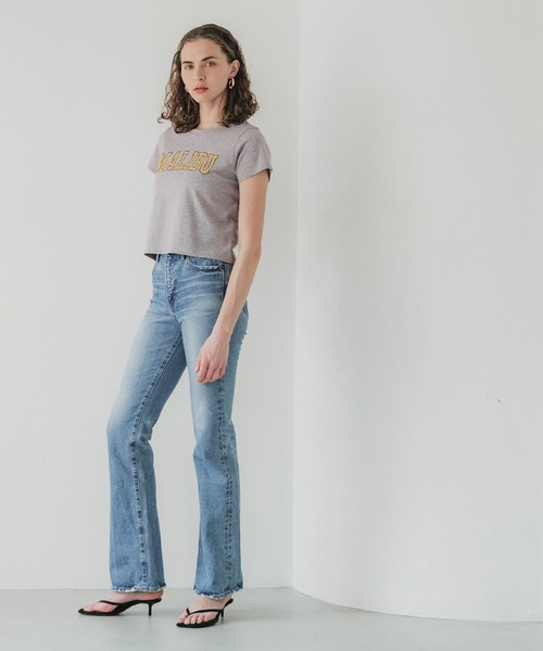 coca（coca）（コカ）の「OE天竺コンパクトロゴプリントTシャツ（Tシャツ/カットソー・レディース・ホワイト/ライトブルー/グレー/イエロー・S/L/M）」の15枚目の写真