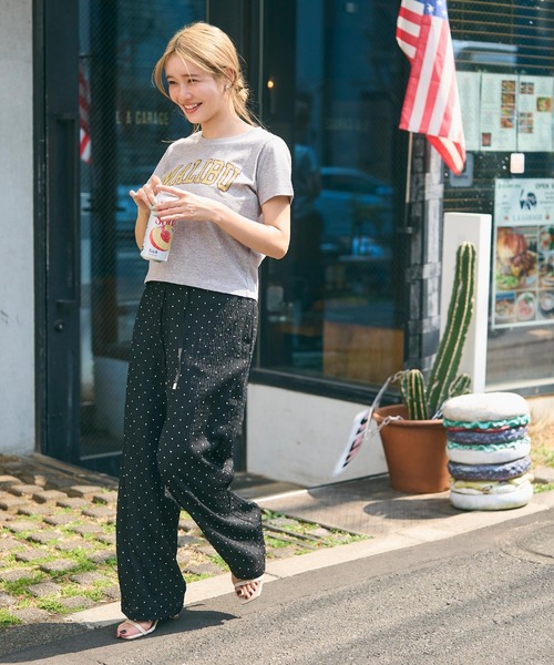 coca（coca）（コカ）の「OE天竺コンパクトロゴプリントTシャツ（Tシャツ/カットソー・レディース・ホワイト/ライトブルー/グレー/イエロー・S/L/M）」の7枚目の写真