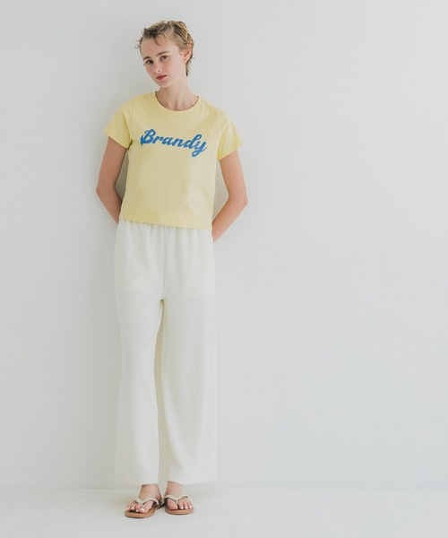 coca（coca）（コカ）の「OE天竺コンパクトロゴプリントTシャツ（Tシャツ/カットソー・レディース・ホワイト/ライトブルー/グレー/イエロー・S/L/M）」の9枚目の写真