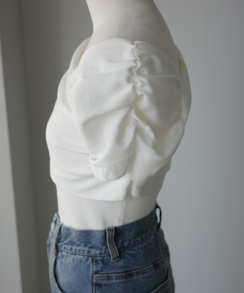 Louere(ルエレ)の「2wayネックドレープサマーニット(ニット/セーター・レディース・ホワイト/ブラック/アイボリー/モカ/チャコール/グレイッシュベージュ/ネイビー・LARGE/MEDIUM/SMALL)」の10枚目の写真