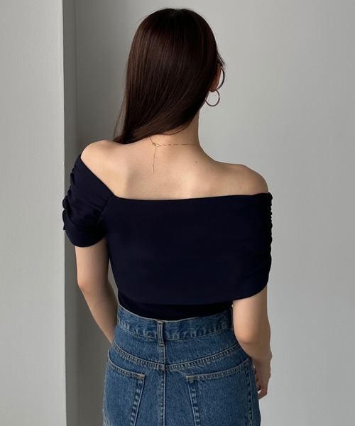 2wayネックドレープサマーニット（ニット/セーター）｜Louere（ルエレ