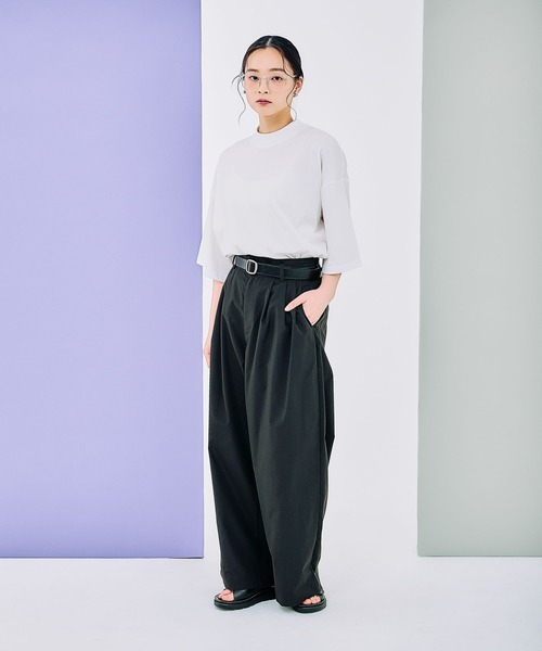 LEPSIM（レプシィム）の「モックネックT　290296（Tシャツ/カットソー・レディース・ブラック/オフホワイト/ライトグレー/パープル/レッド・FREE）」の17枚目の写真