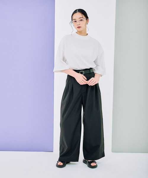 LEPSIM（レプシィム）の「モックネックT　290296（Tシャツ/カットソー・レディース・ブラック/オフホワイト/ライトグレー/パープル/レッド・FREE）」の18枚目の写真