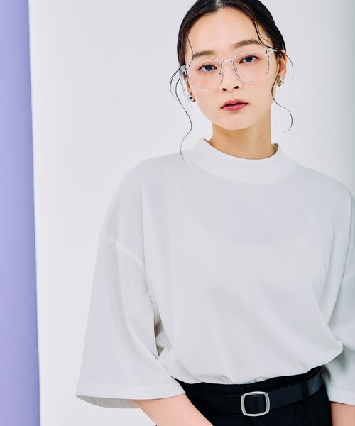 LEPSIM（レプシィム）の「モックネックT　290296（Tシャツ/カットソー・レディース・ブラック/オフホワイト/ライトグレー/パープル/レッド・FREE）」の19枚目の写真