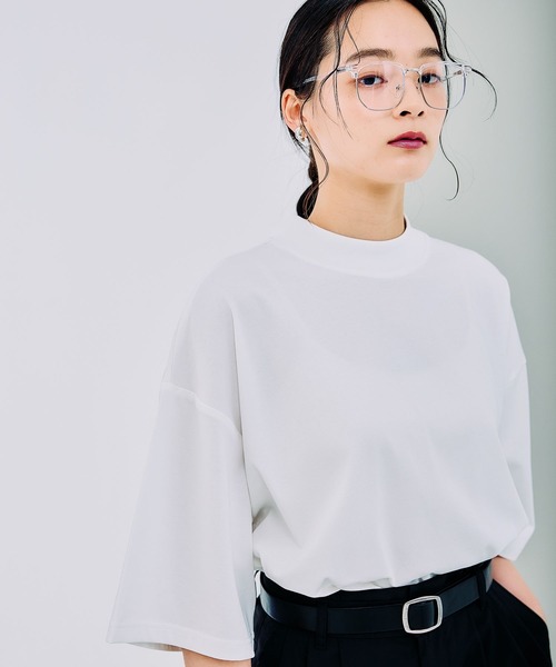 LEPSIM（レプシィム）の「モックネックT　290296（Tシャツ/カットソー・レディース・ブラック/オフホワイト/ライトグレー/パープル/レッド・FREE）」の20枚目の写真