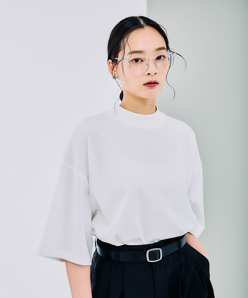 LEPSIM（レプシィム）の「モックネックT　290296（Tシャツ/カットソー・レディース・ブラック/オフホワイト/ライトグレー/パープル/レッド・FREE）」の21枚目の写真