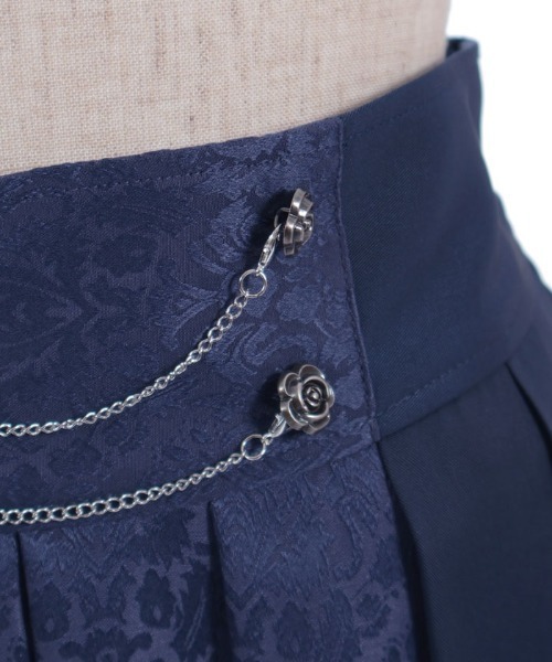 axes femme（アクシーズファム）の「ジャカード×プリーツスカート（スカート・レディース・ネイビー/グリーン/ブラック/ダークグリーン・FREE）」の11枚目の写真