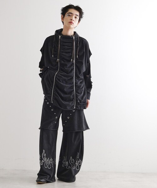 tk.TAKEO KIKUCHI（ティーケータケオキクチ）の「K’PJT by AOI 『Lightweight Pants』（その他パンツ・メンズ・ブラック系/ブラック・88/66）」の19枚目の写真