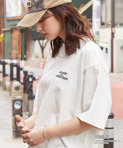 Mal. スヌーピー オーバーサイズTシャツ ホワイト PEANUTS / SNOOPY】別注 ピーナッツ スヌーピー ヴィンテージ