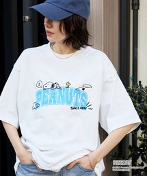SNOOPY（スヌーピー）の「【PEANUTS / SNOOPY】別注 ピーナッツ スヌーピー ヴィンテージプリント オーバーサイズ半袖Tシャツ（Tシャツ/カットソー）」