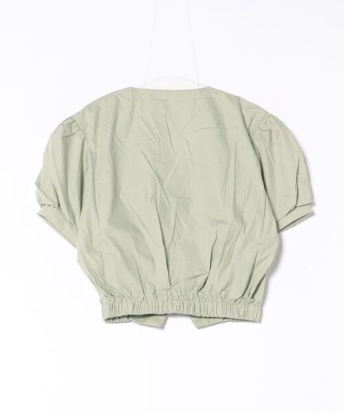 aremoi(アレモイ)の「【aremoi / アレモイ】Vネックパフスリーブブラウス(シャツ/ブラウス・レディース・グリーン/ホワイト・FREE)」の3枚目の写真