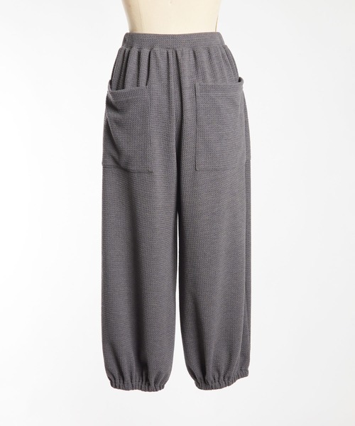 gomme（ゴム）の「フライトジャージー　リラックスパンツ（スウェットパンツ・レディース・グレー/ネイビー/ブラック・MEDIUM）」の16枚目の写真