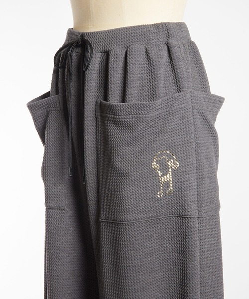 gomme（ゴム）の「フライトジャージー　リラックスパンツ（スウェットパンツ・レディース・グレー/ネイビー/ブラック・MEDIUM）」の19枚目の写真