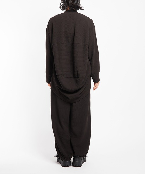 gomme（ゴム）の「フライトジャージー　リラックスパンツ（スウェットパンツ・レディース・グレー/ネイビー/ブラック・MEDIUM）」の10枚目の写真