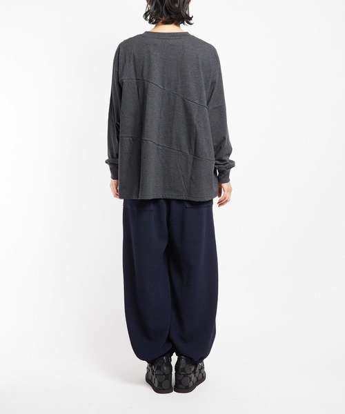 gomme（ゴム）の「フライトジャージー　リラックスパンツ（スウェットパンツ・レディース・グレー/ネイビー/ブラック・MEDIUM）」の13枚目の写真