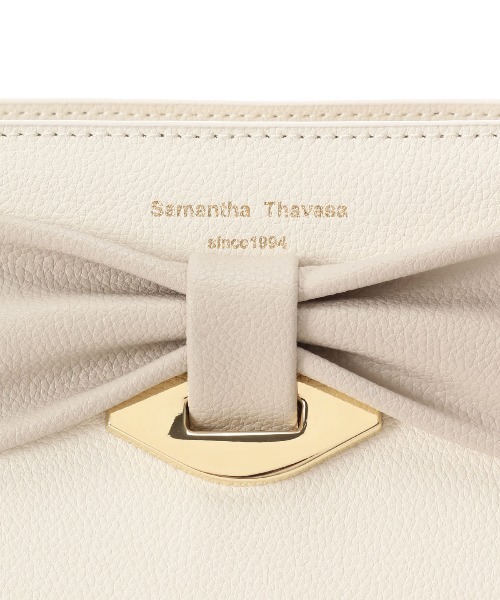 Samantha Thavasa（サマンサタバサ）の「バイカラーリボンモチーフ スプリットレザーショルダーバッグ（ショルダーバッグ・レディース・ライトブルー/ベージュ/イエロー・FREE）」の15枚目の写真