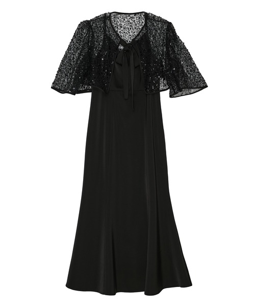 LEJA】スパンコールビジューボレロマーメイドドレスワンピース2点