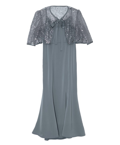 LEJA】スパンコールビジューボレロマーメイドドレスワンピース2点